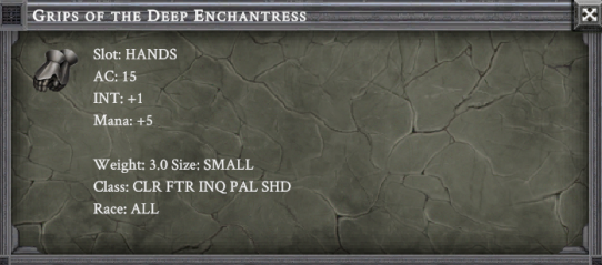 GRIPS OF THE DEEP ENCHANTRESS item card